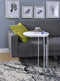 Litten Side Table (USB Dock), Cream & Chrome